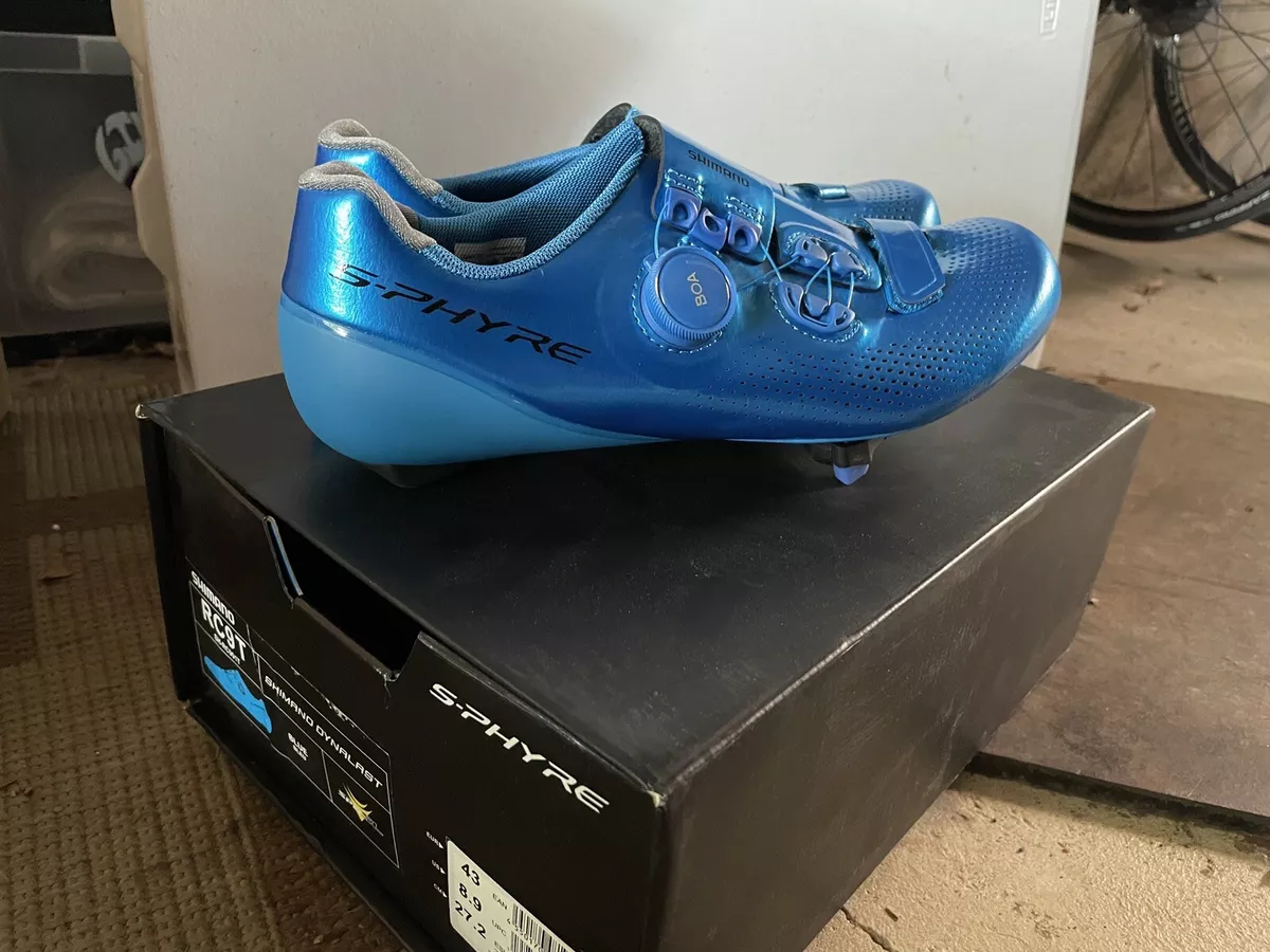 Shimano RC9T S-PHYRE Road Cycling shoe SH-RC901T Size 43 Blue $385 NEW IN  BOX