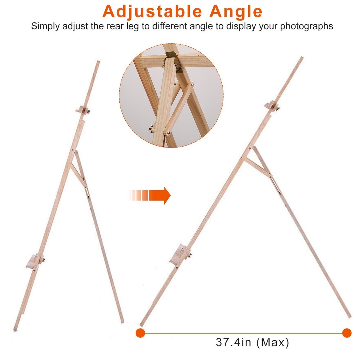 Portable Wood Tripod Artist Sketch Painting Easel Adjustable Frame Drawing  Stand