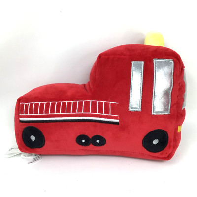 Cloud Castle Plush Fire Engine Truck Pillow Red 10.5'' long