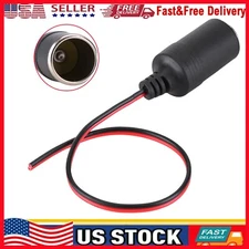 Car Cigarette Lighter Charger Cable Connector Adapter Female Socket Plug US