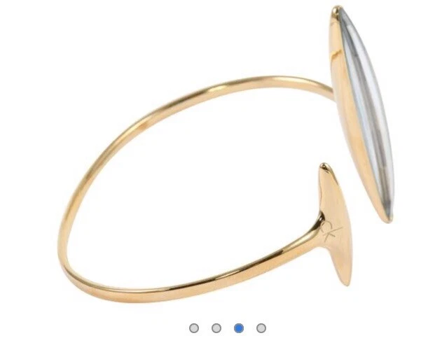 Auténtico brazalete Calvin Klein enchapado en YG sobre acero inoxidable, cristal de Swarovski Foto 3 de 4