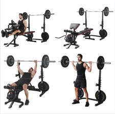 Olympic Workout Bench Squat Rack Leg Extension Home Gym Banco de Pesas Gimnasio