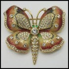 KJL KENNETH J. LANE Large Enamel and Diamante Crystals 'Princess Butterfly' Pin — photo 4