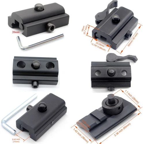 QD Zweibein Adapter Sling Swivel Stud 11/20 mm Pica Tinny Rail Mount - Bild 1 von 25