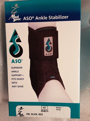 Med Spec 264014 Medium Size ASO Ankle Stabilizer - Black