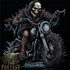Skull Biker Motorcycle Motorbike Grim Reaper 28 Mens T-Shirt 100 Cotton