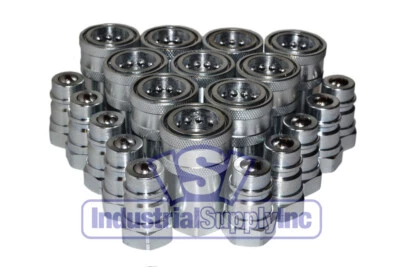 INDUSTRIAL SUPPLY Quick Coupler | Agricultural | 1/2" NPT | Complete Set | ISO 5675 Series | 10 PK