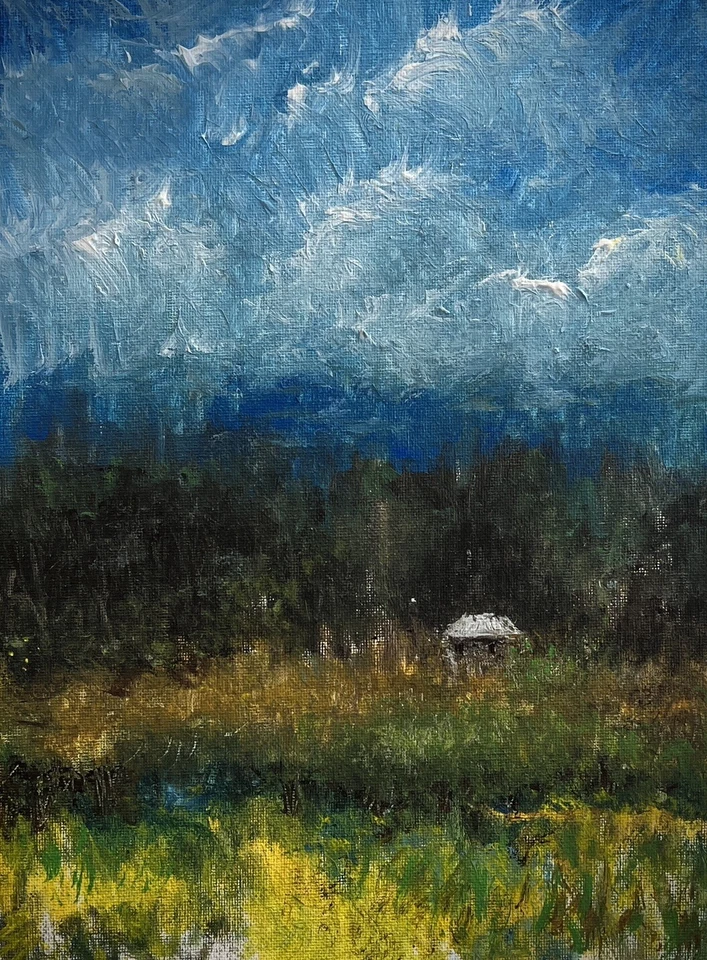 Blue Ridge пленэр картина маслом горы оригинальный пейзаж в рамке подписанное искусство - Изображение 4 из 4