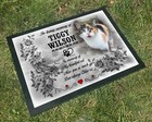 Personalised Grave headstone, Granite grave marker. Cat feline pet loss memorial