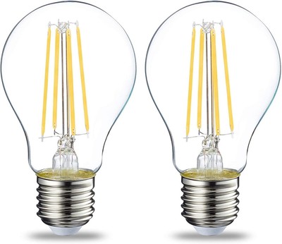 Amazon Basics LED E27 Edison Schraubbirne, 7W, Clear Filament, 2er Pack