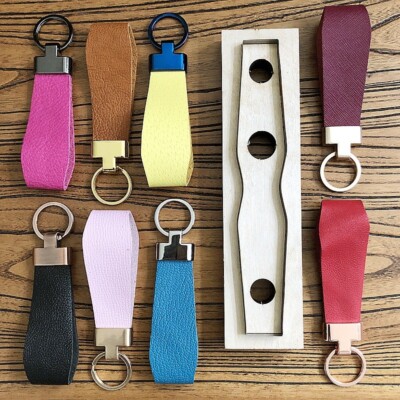 Keychain Leather Cutting Die Key Lanyard Ring Punch Cut Mold Template Pattern