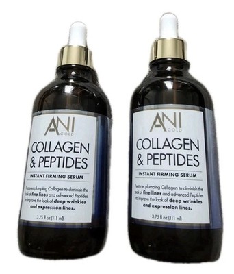 ANI Gold Collagen and Peptides Serum 2 Pack 3.75 oz Each Anti Aging Firming Set