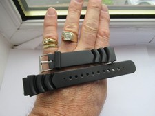 XXL PVC Rubber Divers High Quality Watch Strap Heavy Grade 18mm Seiko Style New.