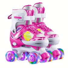 Adjustable Roller Skates Boys Kids 4-12 Roller Skates With Light Up Wheels, Fun