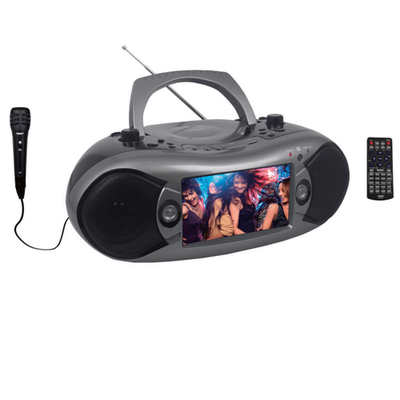 Naxa 7” Bluetooth TV DVD Boombox with Mic Grey - Refurbished Grade