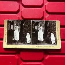 Pickwicks Mistake In Wrong Room Stereoview Keystone View Co. Antique 1893