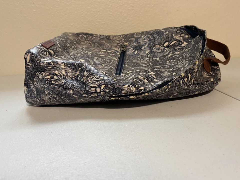 Sakroots Mochila Bolso Escuela Viaje Laptop Bolsillo Vinilo Azul Floral Foto 4 de 4