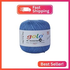 golo Crochet Thread Size 30 Yarn for Hand Kniting Yarn for Tatting Sky Blue 262