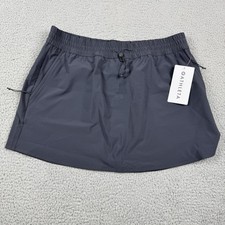 Athleta Skirt Womens Large Charcoal Gray Dawn High Rise 15" Mini Active UPF