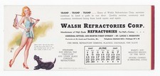 Earl Moran Pinup Ad Blotter Poem Hark Hark This Dog Jun 1947 Walsh Refractories