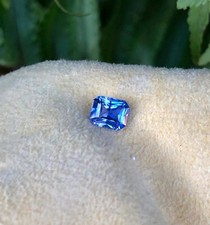 4 Ct Rare Natural GIE Certified Ceylon Blue Sapphire Emerald Cut Loose Gemstone