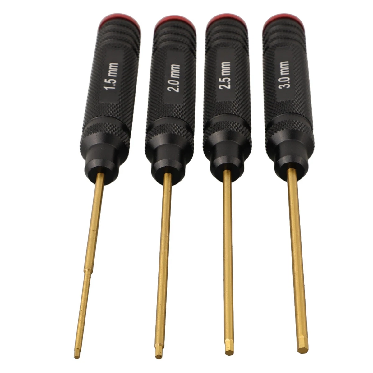 HRB Set 4 Cacciaviti Esagonali In Titanio – 1,5 / 2,0 / 2,5 / 3,0 Mm Per Drone FPV E RC