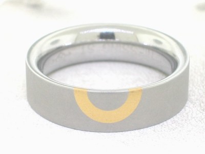 Niessing Ring Edelstahl Ring 750/- Goldeinlage in.love Original 6,5mm Gr.  56