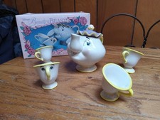 Disney Beauty And The Beast China Tea Set Mrs. Pots And Chip