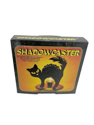 Vintage Halloween SHADOWCASTER Cat Silhouette Tea Light Votive CANDLE Holder NEW - Image 1 of 4