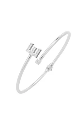 LATELITA Anfangsarmreif Silber E, Versilberter 925 Sterling Silber Armband - Bild 1 von 4
