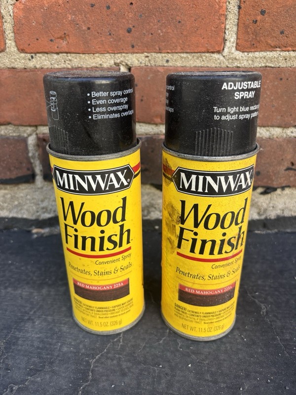 Vintage Minwax Wood Finish Spray Red Mahogany 225a 11.5 Oz Discontinued Full
