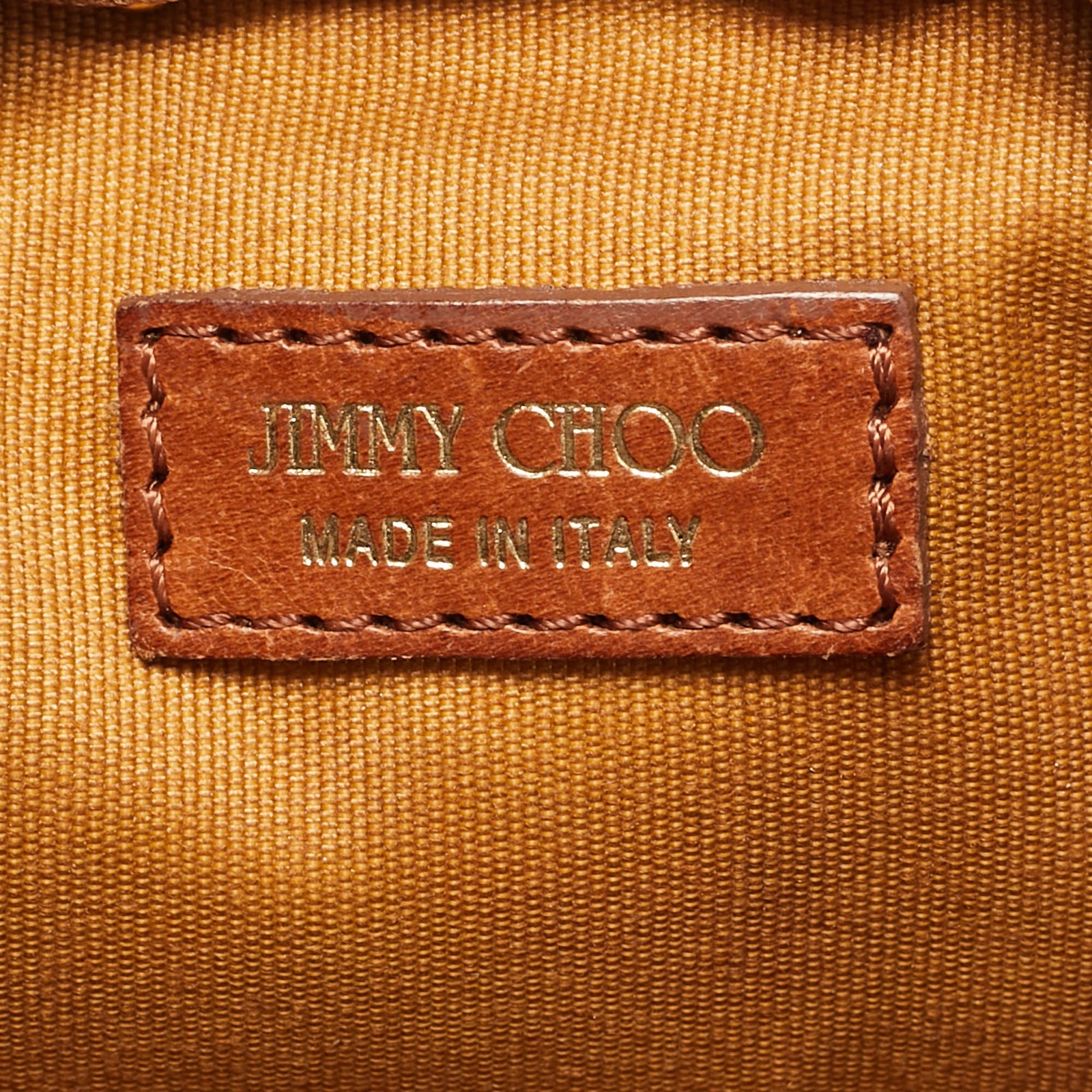 Jimmy Choo Multicolor Python Print Coated Canvas … - image 8