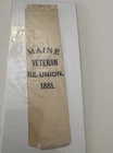 Interesting Reunion Ribbon - Maine Veterans Reunion -1881