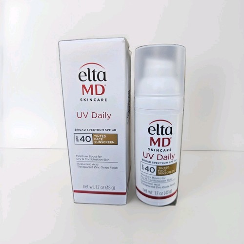 NEU Elta MD GETÖNTE Gesichts-Sonnencreme LSF 40 1,7 Unzen Verwendbar bis 06/2026 *Neu im Karton*