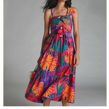 NWOT FARM RIO Macaw bow top maxi sleeveless dress size S