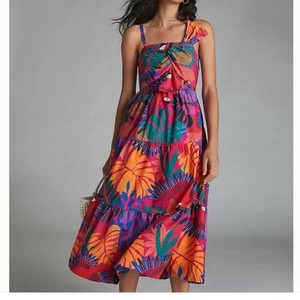 knee length dresses for ladies Farm Rio Midnight Macaw Fiesta Black Sleeveless Mini Dress main image 1
