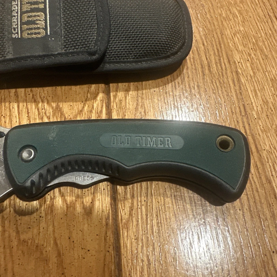 Schrade старый таймер 470T складной нож США - оригинальный мешок - Изображение 4 из 4