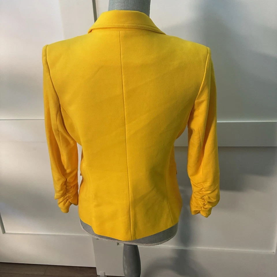 Blazer feminino Gibson amarelo brilhante, M, novo sem etiqueta - Imagem 2 de 4