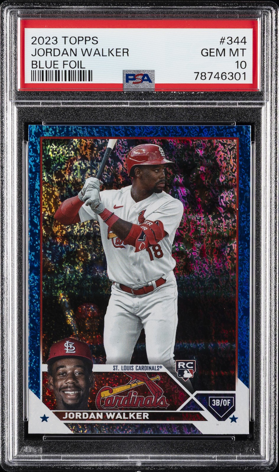 2023 TOPPS BLUE FOIL #344 JORDAN WALKER ROOKIE RC 659/999 PSA 10
