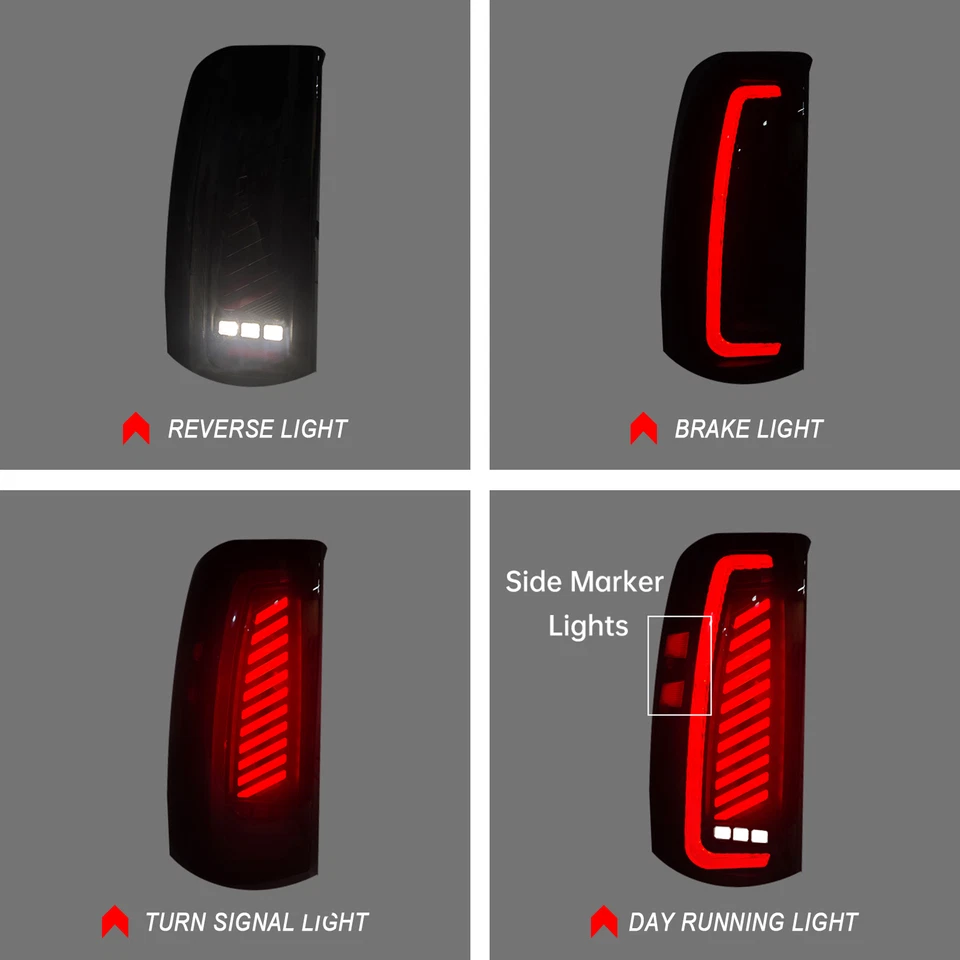 Luces traseras LED para 99-02 Chevy Silverado 99-07 GMC Sierra 1500 2500HD 3500 Foto 3 de 4