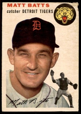 1954 Topps #88 MATT BATTS  Detroit Tigers  VG (TR Corner) Very nice otherwise