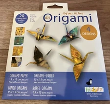 Gustav Klimt Art Origami papers crane Kit 4 different designs New