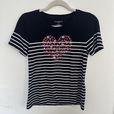 Talbots T Shirt Womens Size S Nautical Short ...