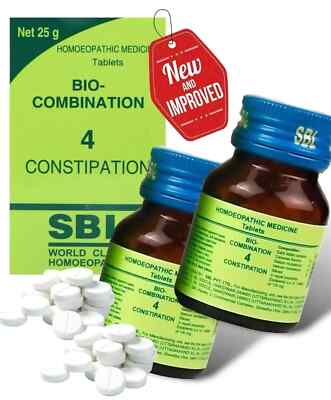   SBL Bio-Combination 4 BC 4 Tablets 25g (Pack of 2) for Constipation Relief  