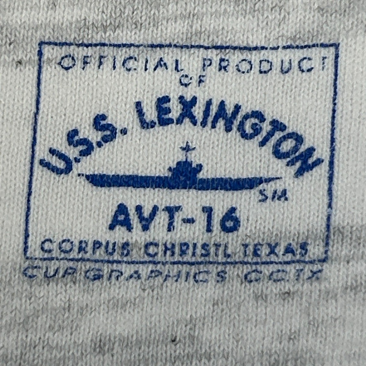 Vintage USS Lexington T Shirt Mens Large Corpus Christi