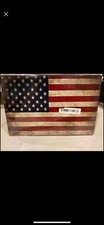 American Flag Metal Sign 8x12