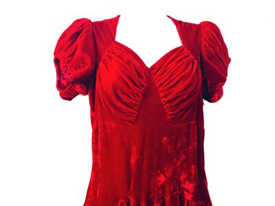 cherry red party dress Divine 1950's Cherry Red Party Dress From Charles F. Berg / Small  Xtabay  Vintage