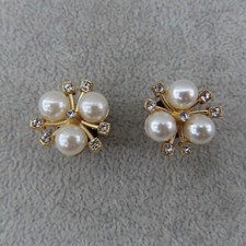 SPARKLY Faux Pearl Rhinestones Shoe Charms for Shoes Wristbands Set Lot 2 Luxury