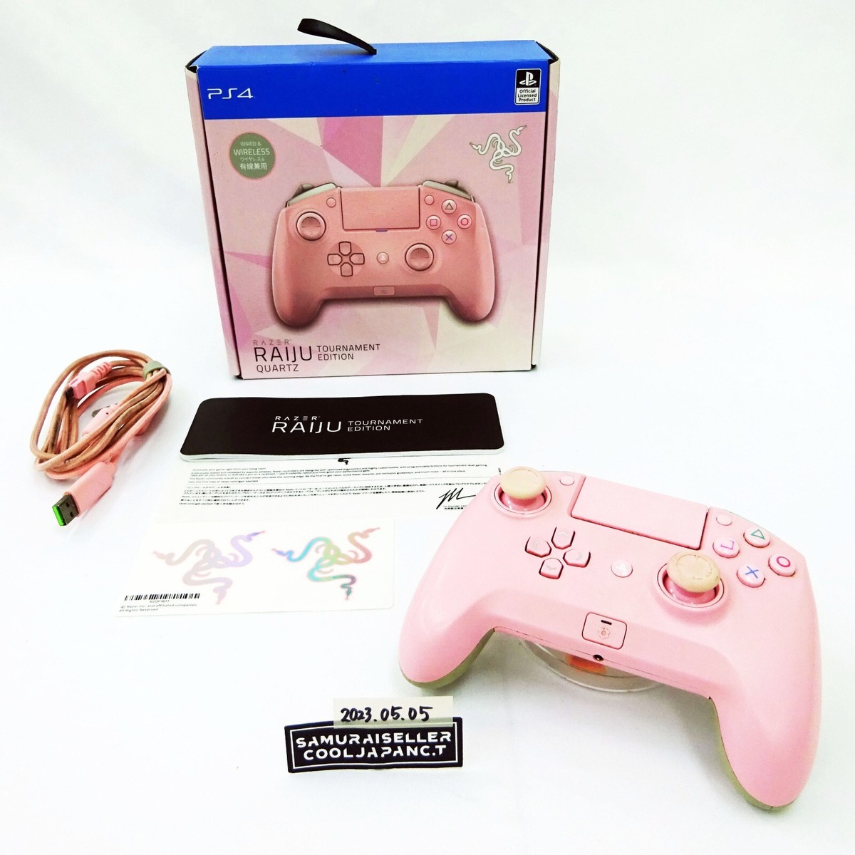 Razer Raiju Tournament Edition Quartz Pink PS4 Official Razer Raiju Tournament Edition Quartz Pink PS4 Official