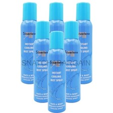 6 x SILVERLENE INSTANT COOLING MIST SPRAY BODY & FACE HOLIDAY MIST SPRAY 150ml